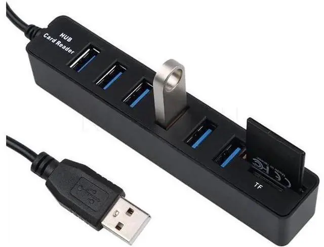 Main image of USB Hub 3/6 Port Expander Hub High Speed Multi USB Splitter 2.0 Hub 3 Hub 3.0 Multiple USB3.0 TF SD Card Reader For PC