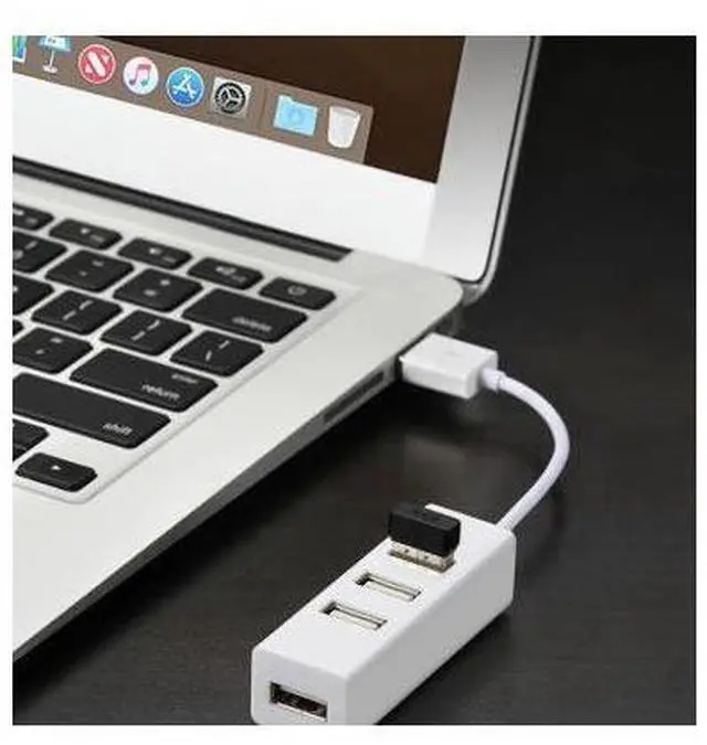 Alt view image 6 of 6 - USB 2.0 multi-port expaon dock hub with four ports, computer splitter, mini four-port extender USB 2.0 15cm Black