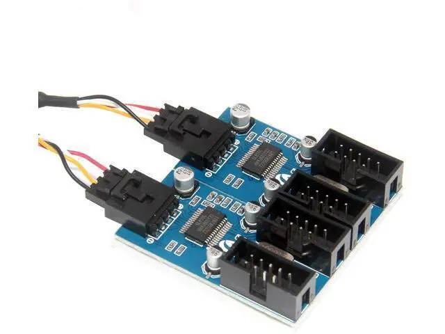 Alt view image 2 of 4 - XT-XINTE Motherboard USB 2.0 9pin Header 1 to 2/4 Exteon Hub Splitter Adapter - Converter MB USB 2.0 Female to 2 or 4 Female - 30CM 9-pin Internal Cable Connector Adapter Port Multiplier (1 to 4)