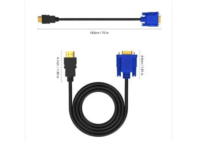 Alt view image 3 of 5 - HDMI to VGA high-definition conversion cable, HDMI to VGA player, DVD to TV connection cable, no internet, no loop,1.5m