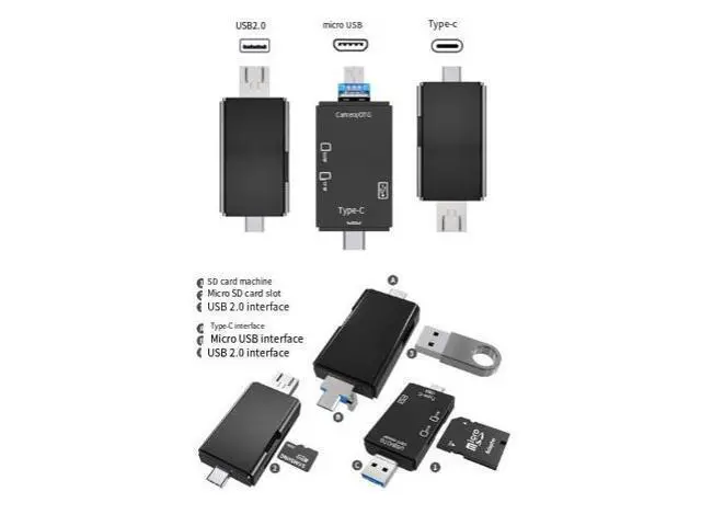 Alt view image 4 of 6 - USB 3.0 card reader - type-c for Android phones, computers, multi-functional OTG 2.0 SD/TF/U disk XP-82 Elegant White 2.0