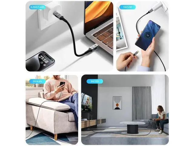 Alt view image 5 of 7 - Type c to Type c Cable,20gbps USB c 3.2 gen 2,4k@60Hz Video,usbc Cable Monitor,240w USB c Cable,high Speed USB c Cable,6FT USB c Cord