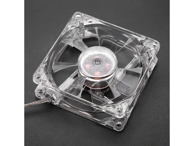 Alt view image 6 of 7 - CPU Cooling Fan, 5V CPU Cooling Fan, 8cm USB Colorful Light Transparent Cooling Fan with 4 Color Lamps,Water Cooling Cooler System AMD Intel CPU Water Cooler For PC Computer