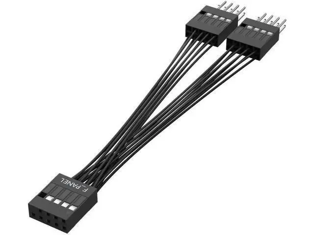 Alt view image 5 of 6 - PC Power Switch Splitter, 9 Pin Motherboard Jumper Splitter 1 Female to 2 Male for Power SW, Reset SW, LED - PC Motherboard Adapter
