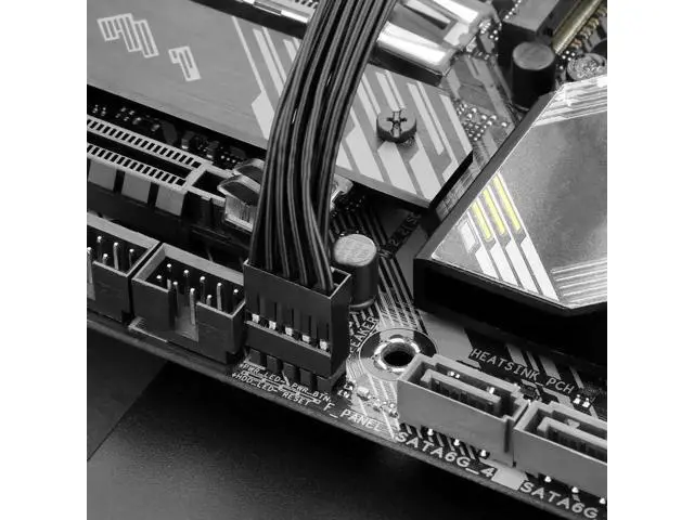 Alt view image 6 of 6 - PC Power Switch Splitter, 9 Pin Motherboard Jumper Splitter 1 Female to 2 Male for Power SW, Reset SW, LED - PC Motherboard Adapter