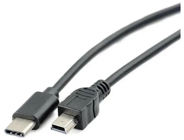 Main image of 1pc USB Type-c to Mini USB Cable USB-C Male to Mini-B Male Converter Adapter Lead Data Cable 30cm