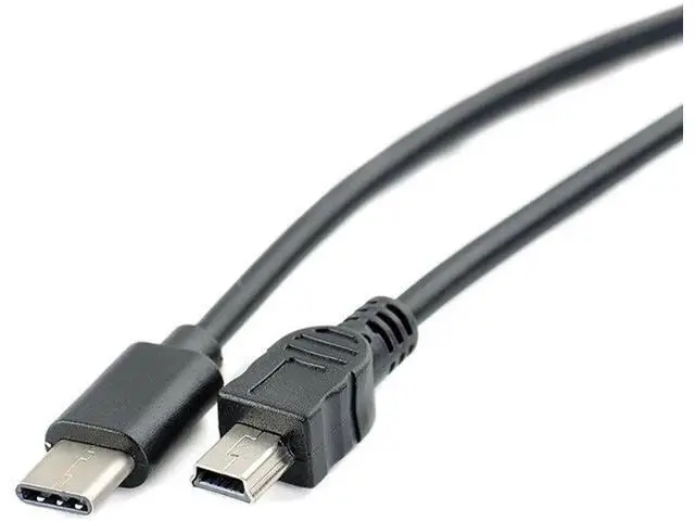 Alt view image 5 of 5 - 1pc USB Type-c to Mini USB Cable USB-C Male to Mini-B Male Converter Adapter Lead Data Cable 30cm