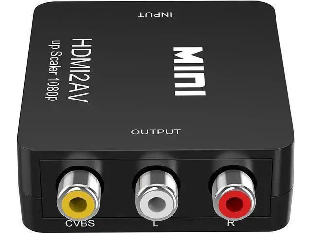 Alt view image 6 of 7 - 1080P HDMI to AV 3RCA CVBs, HDMI to RCA,HDMI to AV,Composite Video Audio Converter Adapter Supporting PAL/NTSC with USB Power Cable Black - OEM