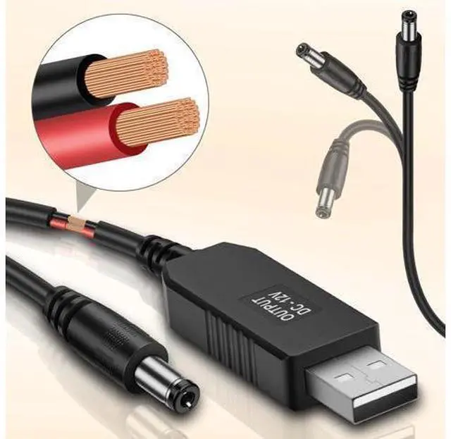 Alt view image 4 of 7 - USB Voltage Step Up Converter - DC 5V to 12V 3ft Cable with DC Jack 5.5 x 2.5mm or 5.5 x 2.1mm
