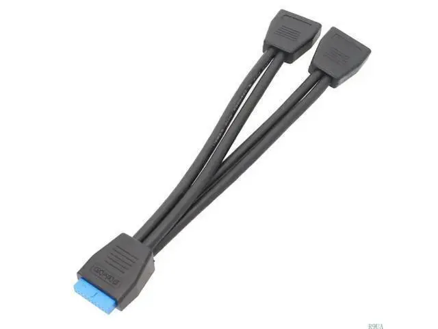 Alt view image 2 of 4 - Small Mini USB 19 Pin/20Pin Internal Exteon Header 1 to 2 Adapter Splitter Cable for Motherboard