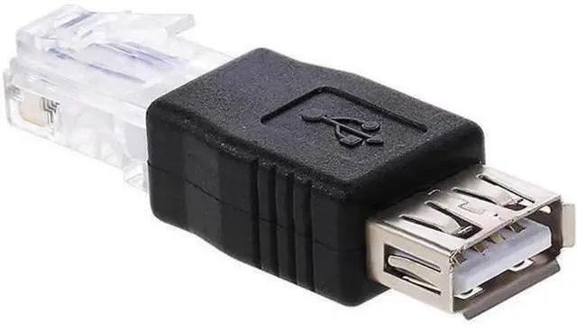 Main image of USB to RJ45 Adapter USB2.0 Female to Ethernet RJ45 Male Plug Adapter Connector
