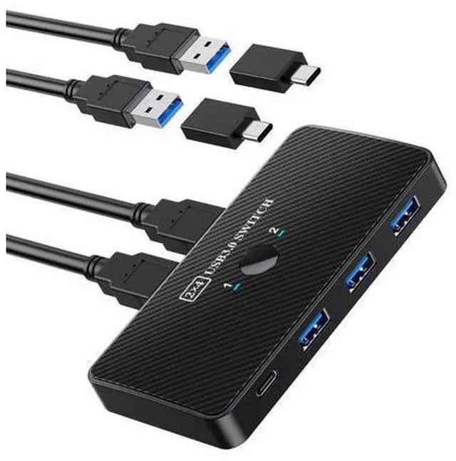 Alt view image 4 of 5 - Bidirectional switcher, 2-in-4-out adapter, computer docking station splitter, high-speed Type-C