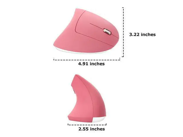 Alt view image 5 of 6 - Wireless Mouse Ergonomic Vertical Ergo High Presion Optical Lightweight Cordless LED Light Large Cute Wireless Mouse for Laptop Computer Mac Office Girl Boy Adults Gift , 800/1200/1600 DPI, 6 Buttons