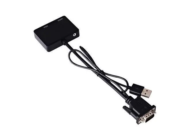 Alt view image 2 of 5 - wusu VGA to HDMI converter with audio power supply interface for TV, projector and monitor. Supports dual display.