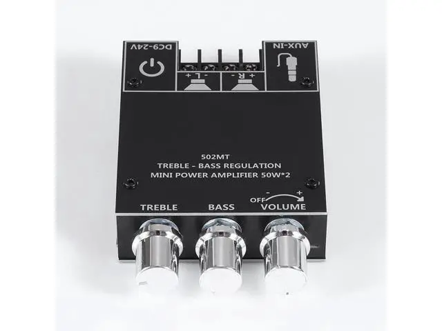 Alt view image 3 of 5 - ZK-502MT 2.0 stereo Bluetooth audio digital HIFI power amplifier board module 50W * 2 bass and treble adjustment