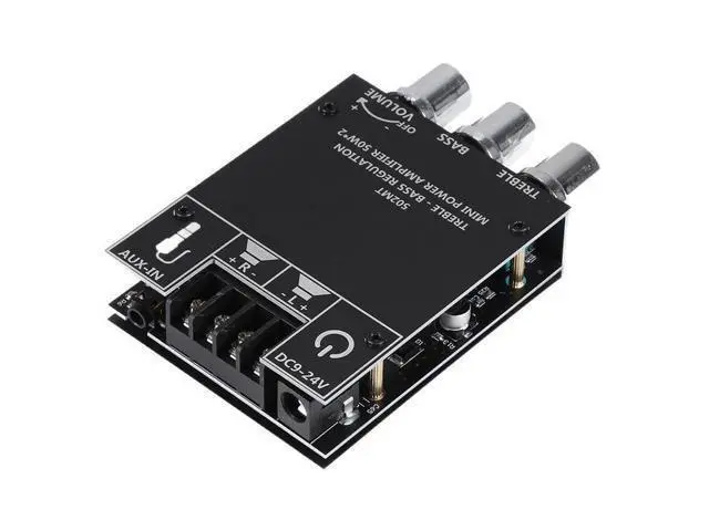 Alt view image 4 of 5 - ZK-502MT 2.0 stereo Bluetooth audio digital HIFI power amplifier board module 50W * 2 bass and treble adjustment