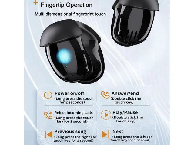 Alt view image 6 of 7 - Ttbesmi Open Ear Bluetooth Headphones Bone Conduction Ear Buds Wireless Bluetooth Open Ear Earbuds Ear Clip Headphones Wireless Ear Buds Ear Buds for Small Ears Wireless Bone Conduction Head Phones
