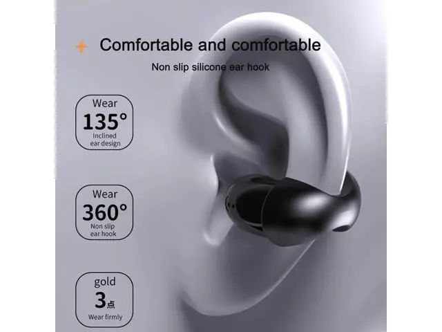 Alt view image 7 of 7 - Ttbesmi Open Ear Bluetooth Headphones Bone Conduction Ear Buds Wireless Bluetooth Open Ear Earbuds Ear Clip Headphones Wireless Ear Buds Ear Buds for Small Ears Wireless Bone Conduction Head Phones