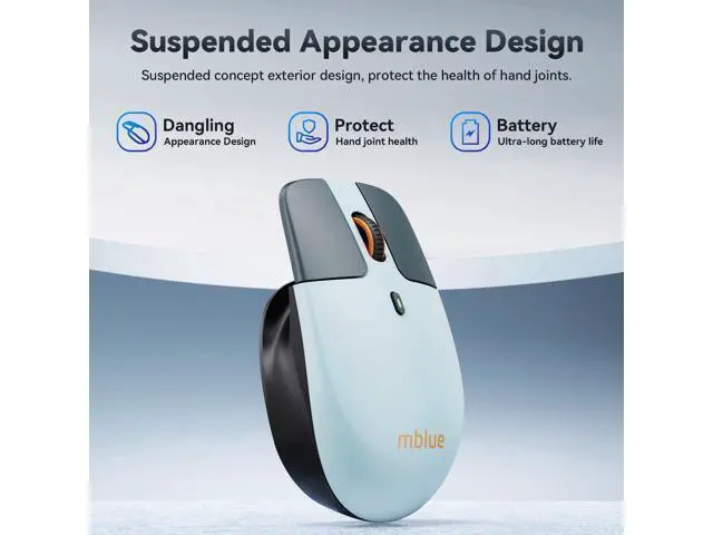 Alt view image 2 of 6 - Type C Wireless Mouse, Lightweight Portable USB C MacBook Wireless Mouse, Dual Mode 2.4G Cordless Mice with Nano USB and Type C Receiver Compatible with PC, Laptop, MacBook and All Type C Devices