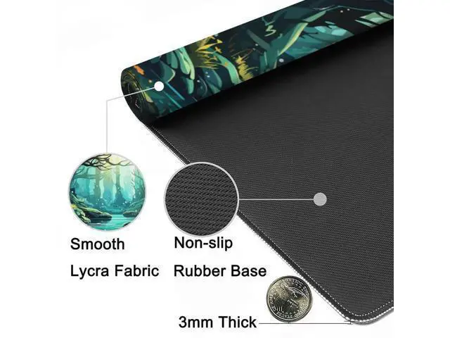 Alt view image 2 of 5 - Gaming Mouse Mat Beautiful Landscape Large Mouse Pad Extended Mouse Pad Desk Mat Non-Slip Rubber Base Mice Pad Desk Pad for Office Game Home 35.4x15.75 in