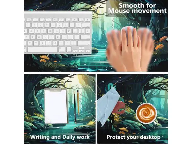 Alt view image 3 of 5 - Gaming Mouse Mat Beautiful Landscape Large Mouse Pad Extended Mouse Pad Desk Mat Non-Slip Rubber Base Mice Pad Desk Pad for Office Game Home 35.4x15.75 in