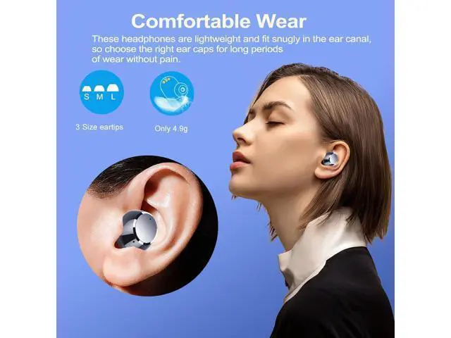 Alt view image 6 of 7 - Ear Buds Wireless Bluetooth Earbuds Bluetooth 5.3 Headphones with 4 ENC Noise Cancelling Mic Powerful Bass In-Ear Earbuds with LED Display 128H IP7 Waterproof 2025 New Earphones for ios/Android
