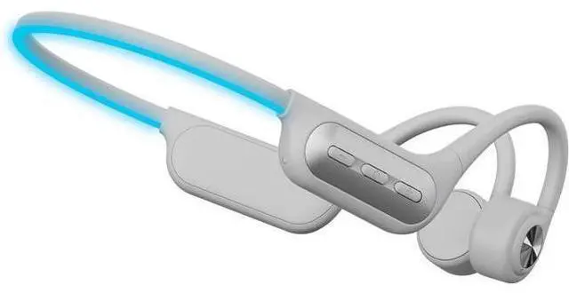 Main image of Bone Conduction Headphones Swimming Open Ear Headphones Wireless Bluetooth 5.3 Air Conduction Headphones with Breathing Light, IP68 Waterproof Earbuds Built-in MP3 Player 32G Memory,White