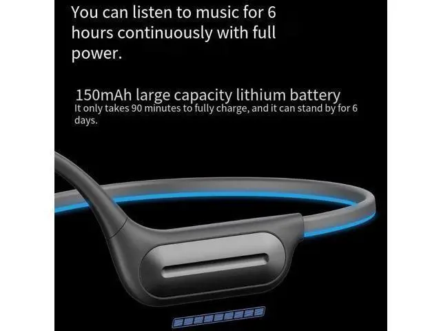 Alt view image 3 of 7 - Bone Conduction Headphones Swimming Open Ear Headphones Wireless Bluetooth 5.3 Air Conduction Headphones with Breathing Light, IP68 Waterproof Earbuds Built-in MP3 Player 32G Memory,White