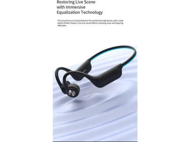 Alt view image 5 of 7 - Bone Conduction Headphones Swimming Open Ear Headphones Wireless Bluetooth 5.3 Air Conduction Headphones with Breathing Light, IP68 Waterproof Earbuds Built-in MP3 Player 32G Memory,White