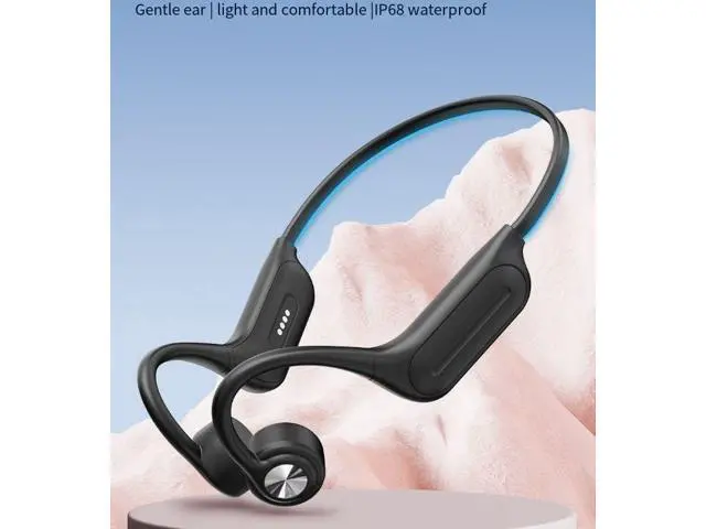 Alt view image 7 of 7 - Bone Conduction Headphones Swimming Open Ear Headphones Wireless Bluetooth 5.3 Air Conduction Headphones with Breathing Light, IP68 Waterproof Earbuds Built-in MP3 Player 32G Memory,White