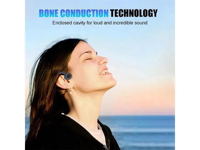 Alt view image 4 of 7 - Bone Conduction Headphones Bone Conduction Wireless Earbuds Swimming Headphones Open Ear Headphones Underwater Headphones For Swimming Built-In Mic Sports Headset With 16G Memory Swimming grey