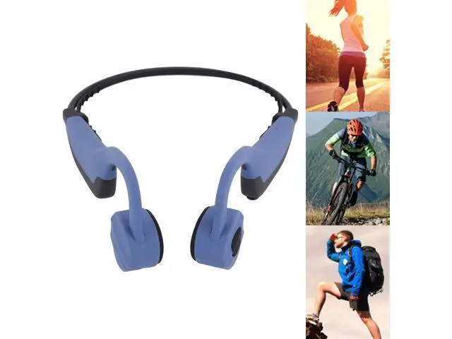 Alt view image 6 of 7 - Bone Conduction Headphones, Ti Alloy Frame 16G Memory Ipx8 Water Proof Comfortable Clear Sound Quality Wireless Bluetooth Sport Headphones with Band for Swimming Diving (Blue)