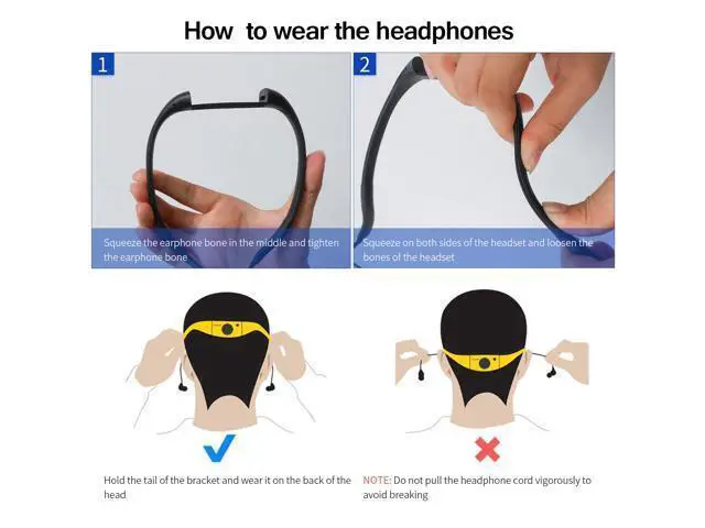 Alt view image 2 of 4 - Surge Sportwrap+ IPX8 Waterproof Headphones | Neckband Headphones/in Ear Headphones | Sport Headphones w/ 3.5mm Headphone Jack | Noise Cancelling Headphones w/ 6 Sets of Earplugs & 1 Year Warranty