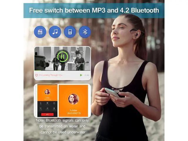 Alt view image 4 of 4 - Surge Sportwrap+ IPX8 Waterproof Headphones | Neckband Headphones/in Ear Headphones | Sport Headphones w/ 3.5mm Headphone Jack | Noise Cancelling Headphones w/ 6 Sets of Earplugs & 1 Year Warranty