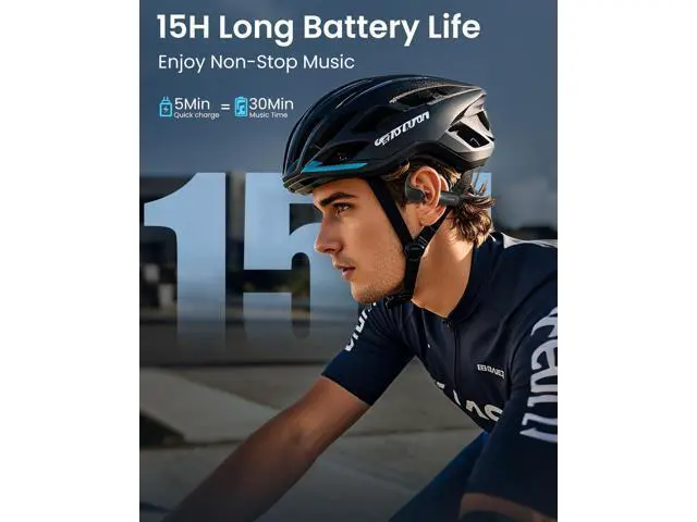 Alt view image 3 of 7 - T10 Fit Open-Ear Headphones Bluetooth 5.4 & 32GB MP3, IPX5 Sweatproof Air Conduction Wireless Sports Earphones with Mic, Lightweight 26g for Running, Cycling, Bone Conduction Headphones Alternative