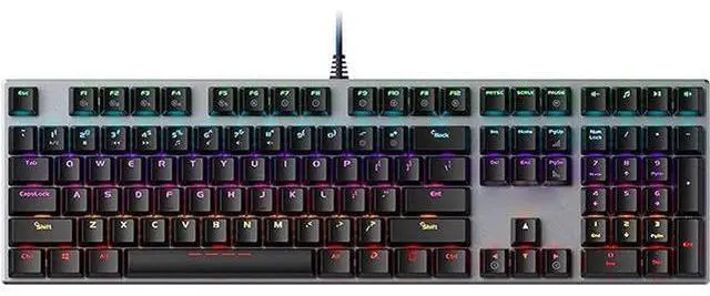 Main image of MUMUJJ Wired Computer Mechanical Gaming Keyboard, 108 Keys Keypad Without Conflict, Mixed Light Backlit, USB Interface