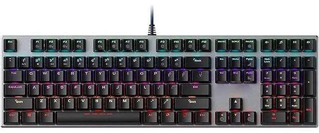 Main image of YXHS Wired Computer Mechanical Gaming Keyboard, 108 Keys Keypad Without Conflict, Mixed Light Backlit, USB Interface