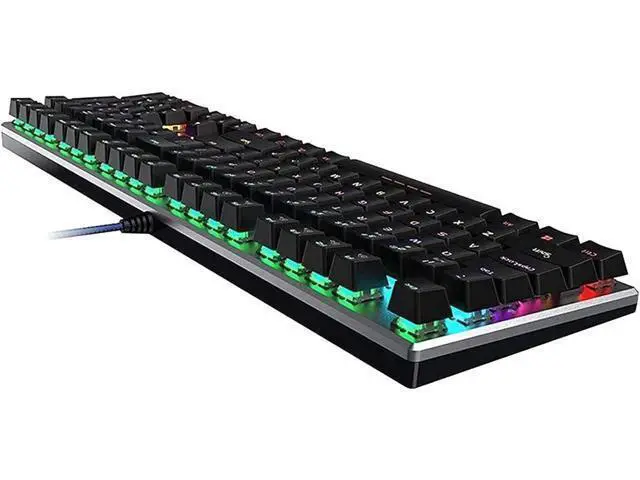 Alt view image 2 of 6 - YXHS Wired Computer Mechanical Gaming Keyboard, 108 Keys Keypad Without Conflict, Mixed Light Backlit, USB Interface