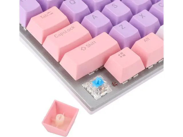 Alt view image 6 of 7 - Zyyini RGB Gaming Keyboard, 87 Keys RGB Backlit Color Light Blue Switch Mechanical Keyboard,Two Color Injection Molding Waterproof Ergonomic Typewritter Keypad for Computer Laptop(