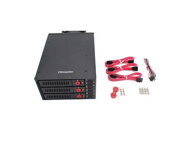 Alt view image 2 of 6 - 5.25 Inch Drive Bay USB 3.0 To SATA SAS 3 Bay External Hard Drive Docking Station For 2.5 Or 3.5in HDD, SSD With Hard Drive Lock
