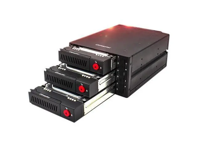 Alt view image 3 of 6 - 5.25 Inch Drive Bay USB 3.0 To SATA SAS 3 Bay External Hard Drive Docking Station For 2.5 Or 3.5in HDD, SSD With Hard Drive Lock
