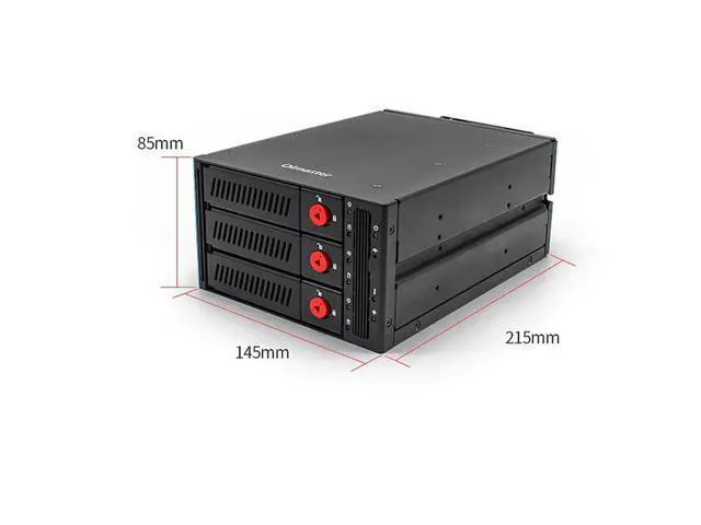 Alt view image 6 of 6 - 5.25 Inch Drive Bay USB 3.0 To SATA SAS 3 Bay External Hard Drive Docking Station For 2.5 Or 3.5in HDD, SSD With Hard Drive Lock