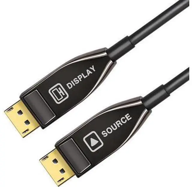 Alt view image 3 of 5 - DP 1.4 Fiber Optic AOC Cable,DisplayPort to DisplayPort 8k@60HZ 4K@144Hz Male to Male Cable - (DP to DP Cable) Black - 9.84 ft. / 3.0 m