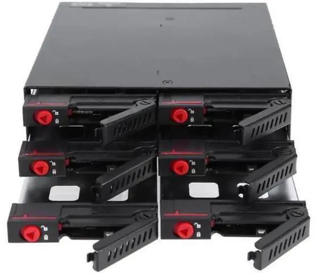 Main image of 6 Bay Hard Disk Enclosure Rack Data Storage For 2.5" SATA SSD HDD Home Backup Mail Storage Computer Case Server Chassis