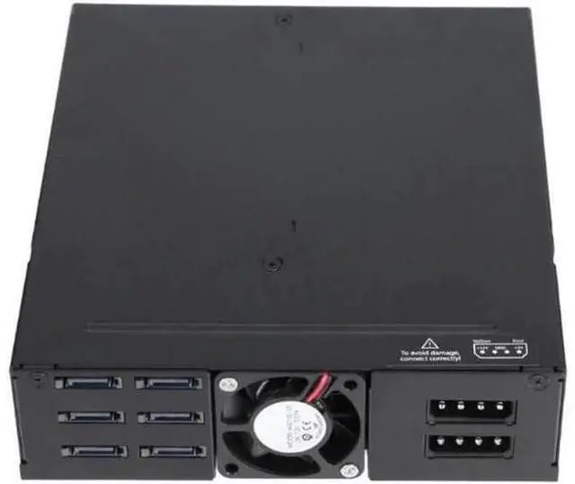 Alt view image 2 of 4 - 6 Bay Hard Disk Enclosure Rack Data Storage For 2.5" SATA SSD HDD Home Backup Mail Storage Computer Case Server Chassis