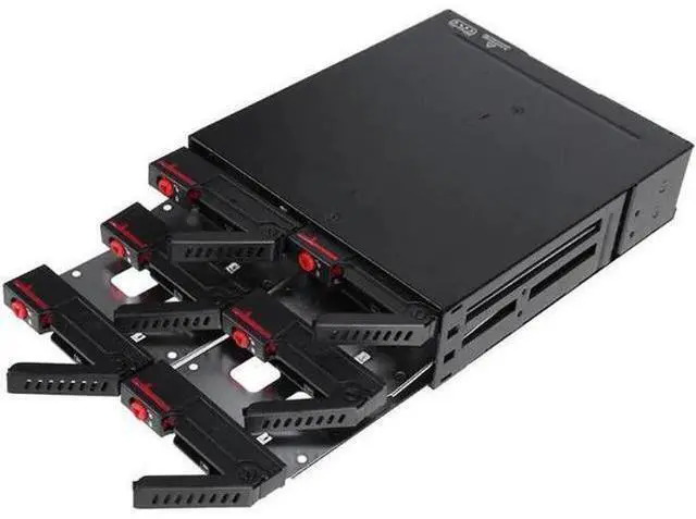 Alt view image 3 of 4 - 6 Bay Hard Disk Enclosure Rack Data Storage For 2.5" SATA SSD HDD Home Backup Mail Storage Computer Case Server Chassis