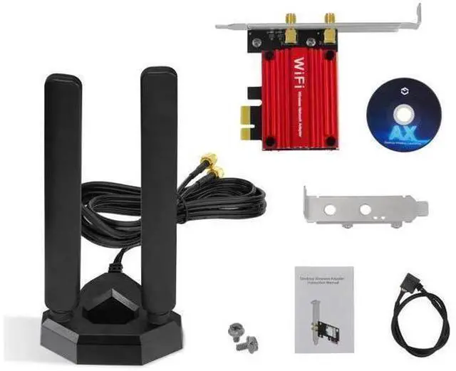 Main image of WiFi 6E PCIe Card for Desktop PC,AX210 Tri Band WiFi Wireless Adapter with WiFi 6E Antenna, Bluetooth 5.3