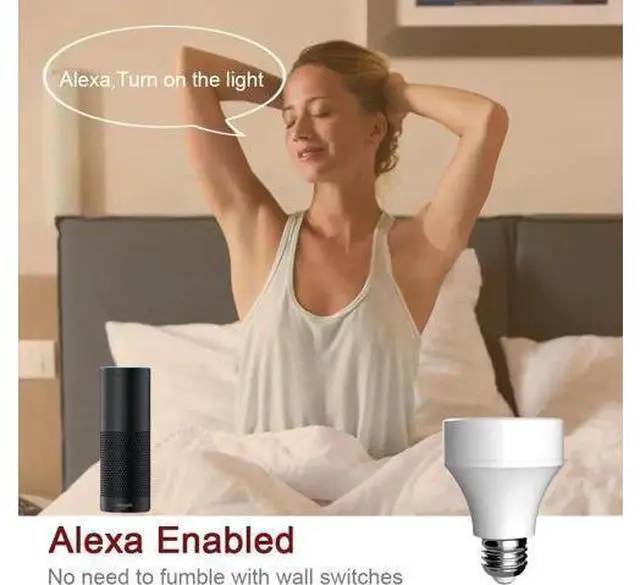 Alt view image 2 of 5 - JAENFONG Wifi Bulb Socket E26 Wi-Fi Led Light Bulbs Timer Holder Wireless Lamp Adapter Works with Alexa and Google Home