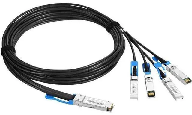 Main image of JAENFONG 100Gbps QSFP28 To 4xSFP28 Breakout Cable High Speed DAC Fiber Cable 1.64FT/0.5m