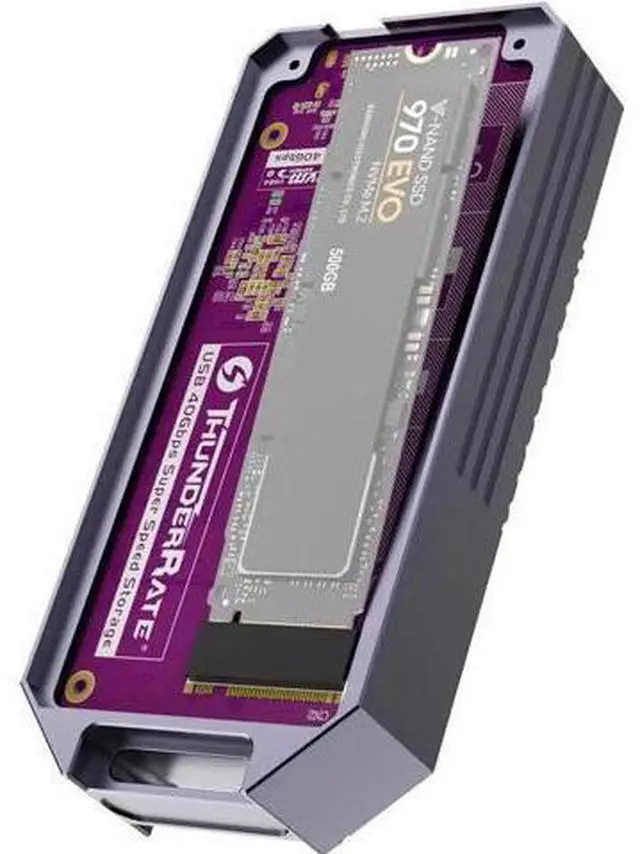 Alt view image 6 of 6 - Vszerda USB 4.0 SSD Enclosure 40Gbps M.2 NVMe 2280 to USB-c Solid State Drive Case Compatible with Thunderbolt4/3 USB 3.2/3.1/3 (TB-2464 PRO)